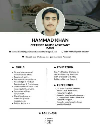 I am a certified nurse  I am looking for a job