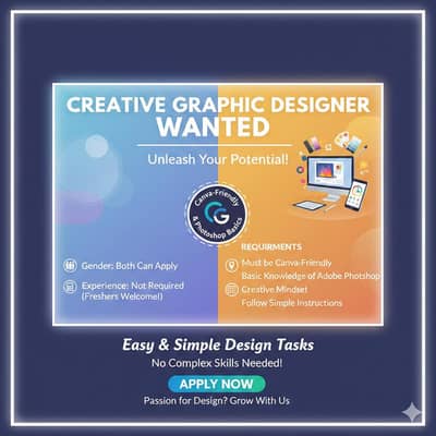 Female graphic designer required remote job read description