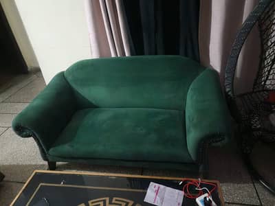 green sofa