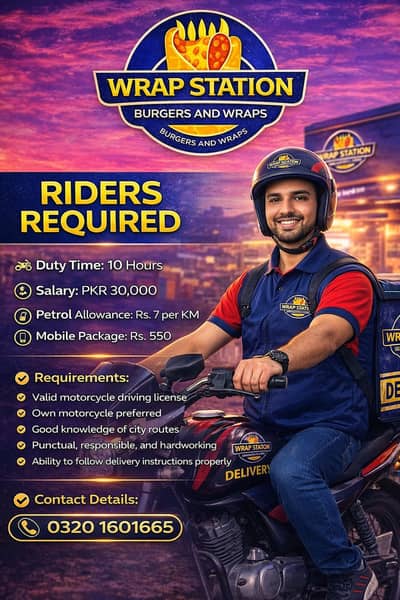 Riders Required | Riders Jobs | Deliveru Riders Required | Jobs