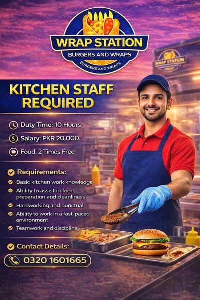 Kitchen Staff Required | Jobs | Restaurant Jobs | Urgent Hiring