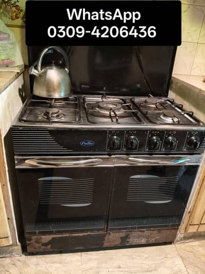 5 Burner Cooking Oven with Cabinet