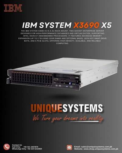 IBM System x3690 X5 Enterprise Server | 2U High-Performance | Xeon E7