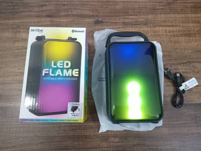24P LED Flame Bluetooth Speaker With Display
