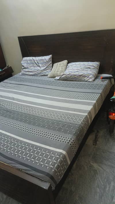 Wooden king Size Bed For sale Only