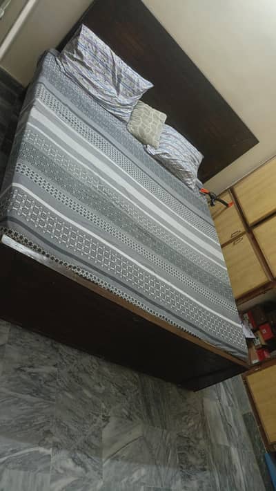 Wooden king Size Bed For sale Only
