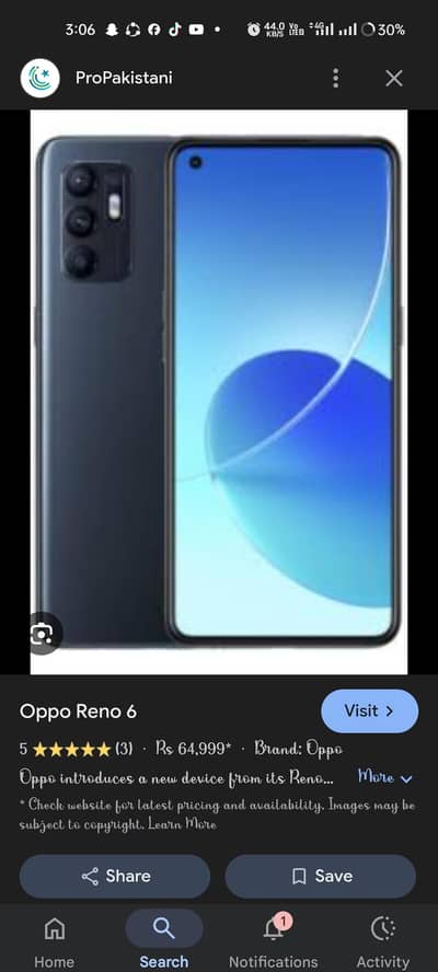 Oppo Reno 6 8.128 only mobile ha