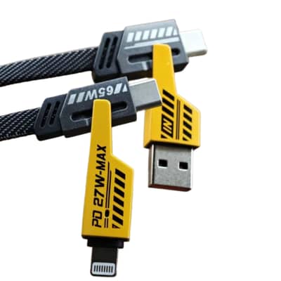 4-in-1 Fast Charging Data Cable | Type-C + Micro USB | Durable Wire |