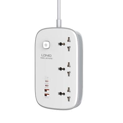 Ldnio Sc6 45w Gan Fast Charging 3250w Power Extension 3 Sockets 2 Usb