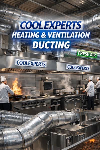 Hood installing and fresh air & Ventilation ductwork