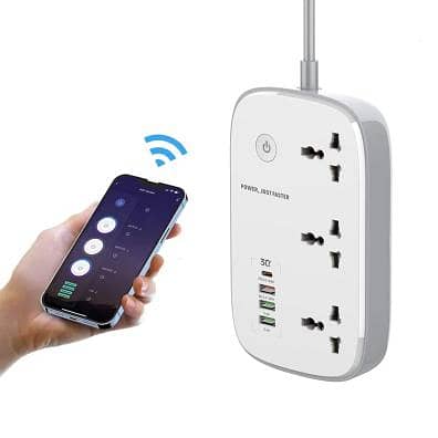 Ldnio Scw3451 2500w Wifi Smart Power Extension 3 Sockets 1 Usb-c + 3