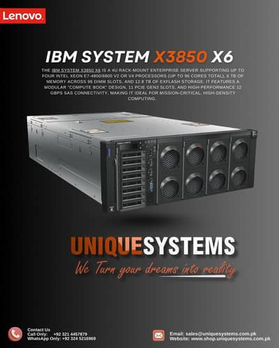 IBM x3850 X6 Server | 4-Socket Modular Beast | Ideal for SAP HANA