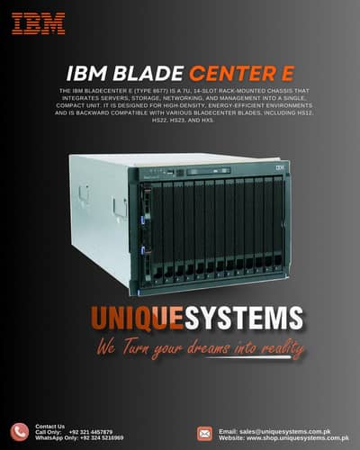 IBM BladeCenter E (8677) | 14-Slot Enterprise Chassis | Perfect for P