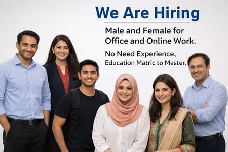 Part Time/ Full Time Office work_Male & Female Required