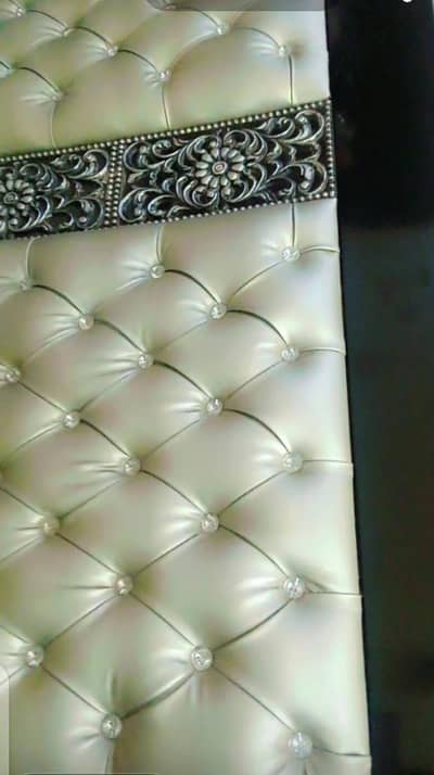 used bed and tables in black