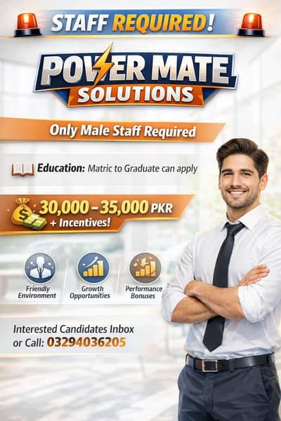 We are Hiring Only Male