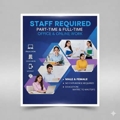 full time part time office and online work available