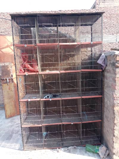 12 Partition Wala Mazboot Pigeon/Bird Cage For Sale