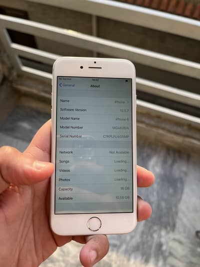 I phone 16 gb silver colour 16 gb non. PTA Battery health 87 battery