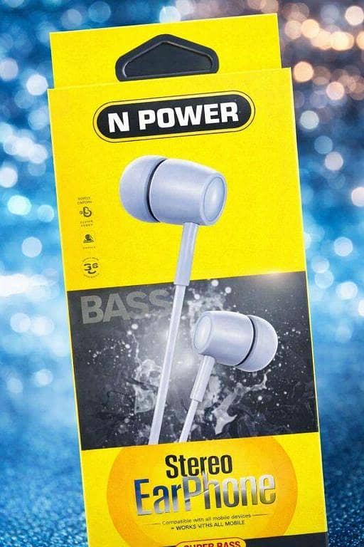 N POWER Stereo Earphone (Super Bass)