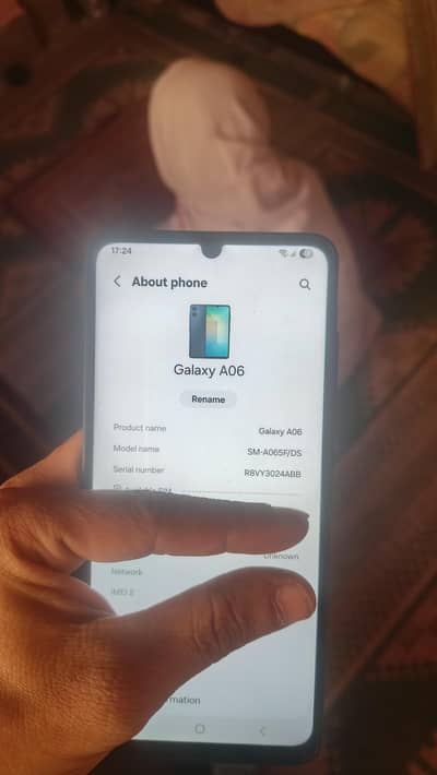 samsung A06 4gb rom 64gb memory set and charger hai only