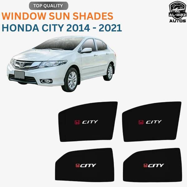 Honda City 2014 - 2021 Window Sun Shade | Premium UV Protection & Heat Shield | Privacy Glare Reducer