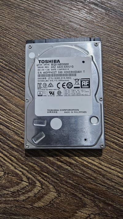 Toshiba 500GB internal Laptop HDD