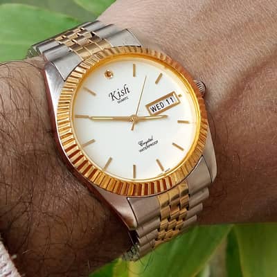 Kishi 2 Tone Rolex Style Dress Watch