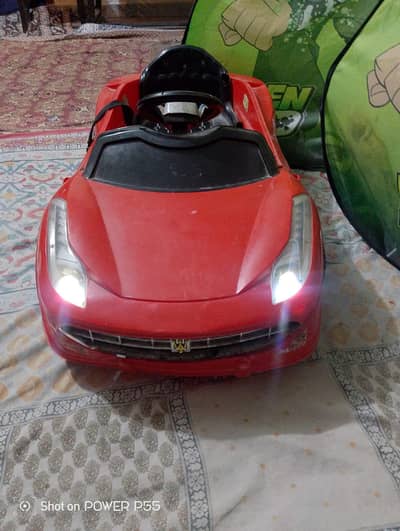 kids car cycle and tent