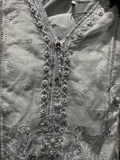 Organza Embroidered Suit – Excellent Condition