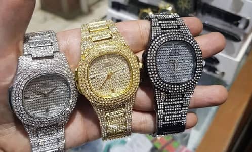 Iced out diamond Watch Quartz