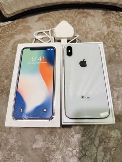 Iphone X Pta factory unlocked silver white 256gb