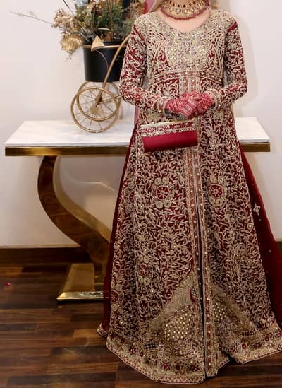 Barat red bridal dress
