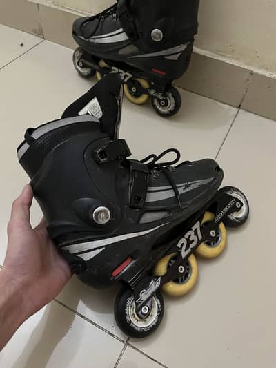 Skating boots.