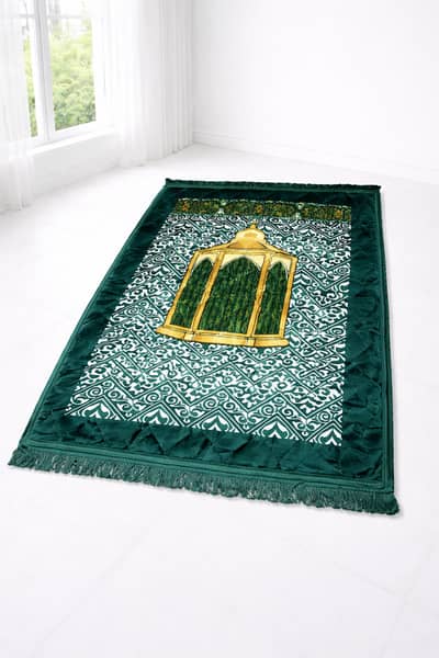 Luxury Velvet Ja-e-Namaz | Soft Foam Padded Prayer Mat | Islamic Janam