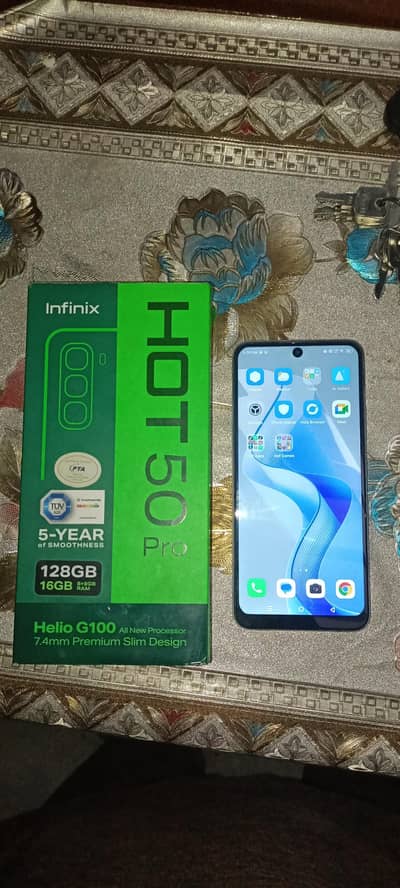 Hot 50 pro 8gb 128gb complete box penel change finger not work
