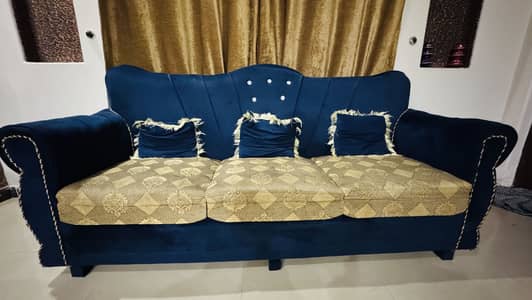 Blue Velvet Sofa