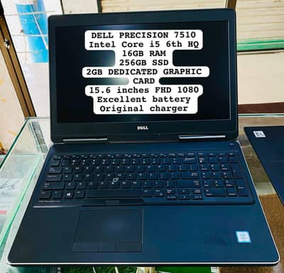 Dell Precision 7510. i7/6th Gen. 8/256 GB SSD. Graphics card Nvidia