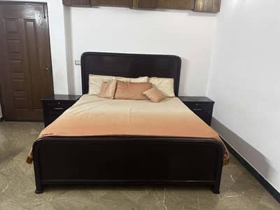 Tali/Sheesham Wood King Size bed set with four storage with dresser