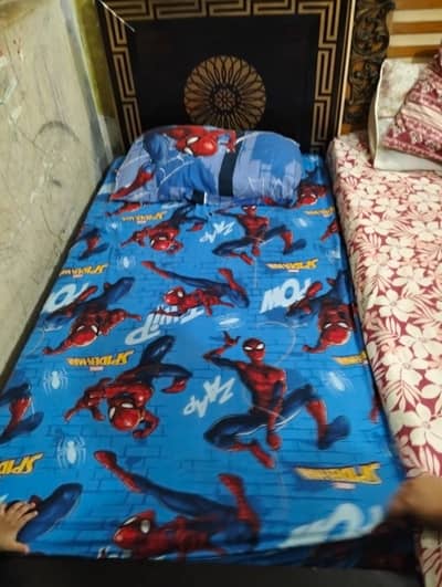 New wooden kids bed with mattress