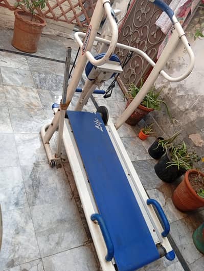 manual treadmill + twister + rod + rope all in 1