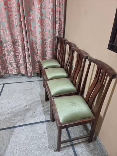 Set of 6 wooden dining chairs [Sheesham ]