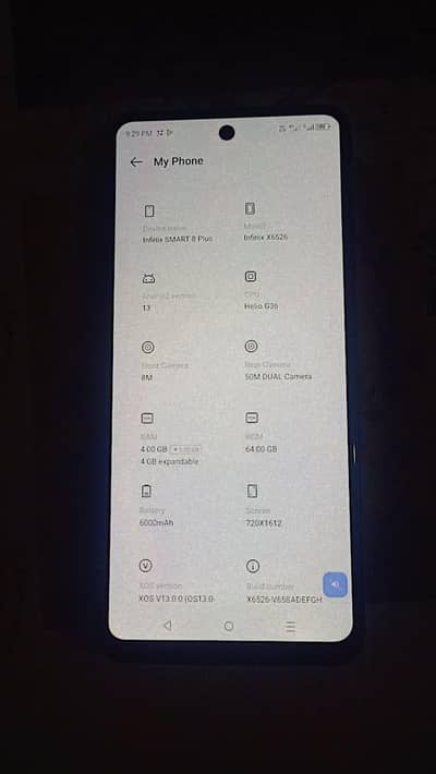 Infinix 8 plus new All ok 4 rom. . 64GB. . Dabba charger k Sath