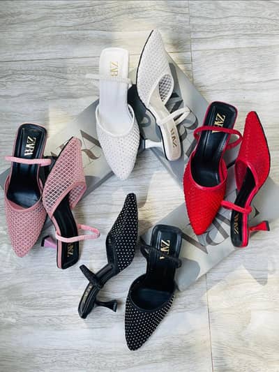 Zara stone heels  home delivery available