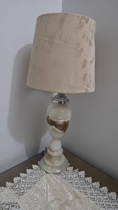 brand new vintage onyx marble lamp pair
