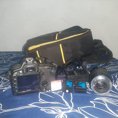 Canon 5D Mark II with zoom lens, 2 batteries, a charger and camera bag
