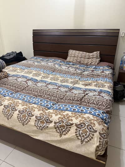 King size bed with two side tables