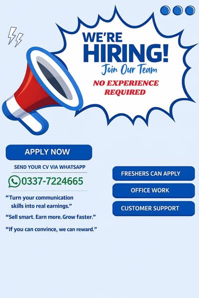 we are Hiring male,female For office work Different designations