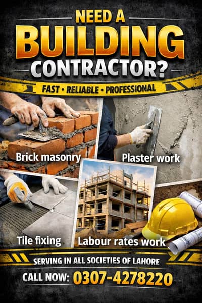 Building contractor. Tile fixer . Construction services