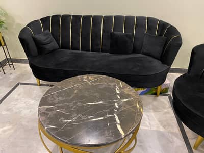 5 Seater sofa set with marble table